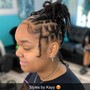 Short Knotless Braids w/ curly ends (small)