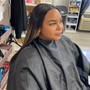 French braids in front weave install in back