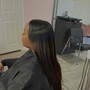 French braids in front weave install in back