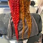 French braids in front weave install in back