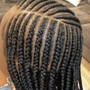 Woman Cornrows w/ design (natural hair)