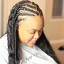 Medium knotless box braids hair included