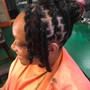 Cornrow feed in w/ hair waist length