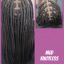 Medium Knotless/Box Boho Braids (mid back)