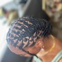 Small Straight Back Cornrows