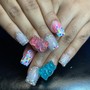 Acrylic Nail full set w/gel polish