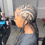 Medium knotless braids