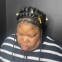 Cornrows Updo Medium (Midback)