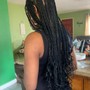 box braids ( extensions added)