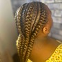 5 w/ 4 Small - 6 Stitch Braids (Butt Length, 72")