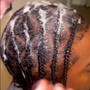 Partial Weave W/ Designed Cornrows