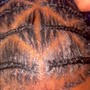 Partial Weave W/ Designed Cornrows