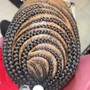 Scalp Braids traditional w/weave or Beads