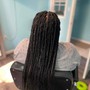 Extended waist length /butt length braids/added to final cost