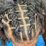 Natural Hair braids (high top fade)