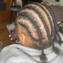 Cornrows.(NATURAL HAIR)