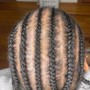 Cornrows.(NATURAL HAIR)