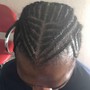 Small Knotless Box Braids Midback