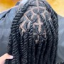 Natural hair cornrow (no hair added)