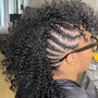 Braids in ponytail with extensions