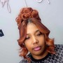 Pin up ponytail w/ bangs