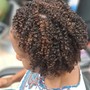 Natural hair shaping short hair