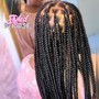 Bohemian knotless Braids small (human hair)