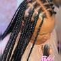 Bohemian knotless Braids small (human hair)