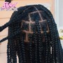 Bohemian knotless Braids small (human hair)