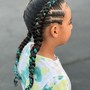 Kid's Natural Style (No Braiding Hair Added)