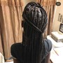 X-small knotless braids