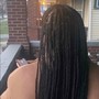 X-small knotless braids