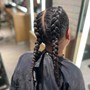 Feed-In Cornrow Braids 8-10 braids