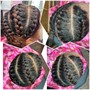 2 Layers  Medium Size Feed In Braids.