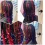 Takedown box braids and Re-braid bohemian box braids bar strap