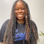 Boho knotless braids (synthetic hair)