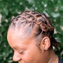 Stater Locs (Two strand method) ear and neck length