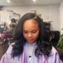 Straightening treatment on leave out