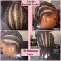 5 to 10 Cornrows (straight backs)