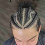 Natural Hair Cornrows Style