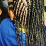 box braids ( extensions added)