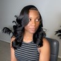 Relaxer (ends clipped, deep conditioning, style)