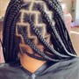 Feed-in cornrows