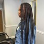 Natural Knotless Braids with beads