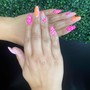 Acrylic full set (MEDIUM 1 gel color)