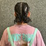 Wash conditioner scalp treatment Braid bar style with ponytail with extension hair