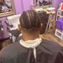 Wash conditioner scalp treatment Braid bar style with ponytail with extension hair