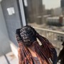 Pre-parted crochet insta locs