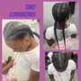 Small Feed-in Cornrow Ponytail