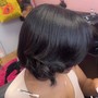 Relaxer retouch and style